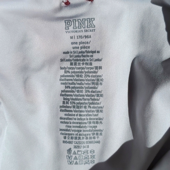 Victoria's Secret Pink Medium Tropical One Piece Plunge Swimsuit - Picture 9 of 10